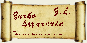 Žarko Lazarević vizit kartica